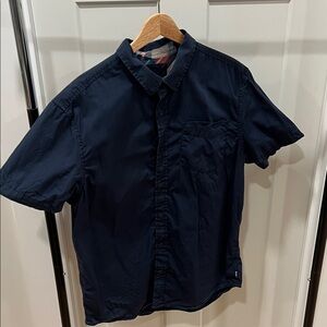 Prana Dark Blue Casual Button Down Shirt